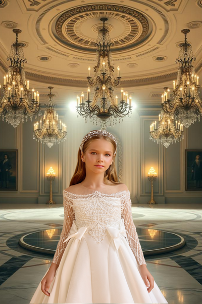 Aurélienne Pentelei Couture Pearl Beaded Gown