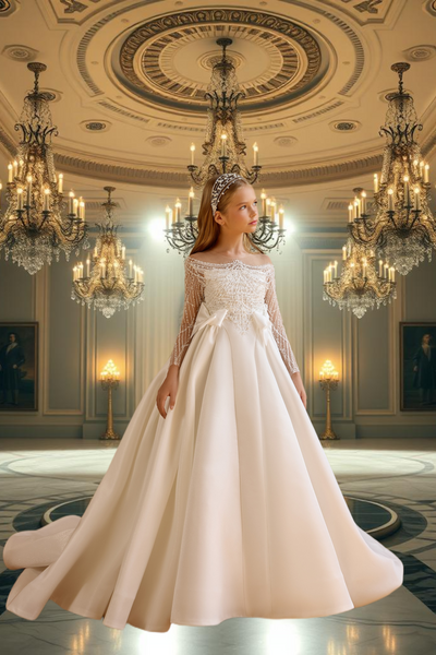 Aurélienne Pentelei Couture Pearl Beaded Gown