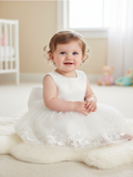 Baby Lace Party Dress – Everly Pearl White 6-24M