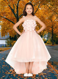 Harmony White Hi-Lo Flower Girl & Pageant Dress