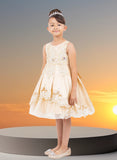 Alina Gold Satin Party Dress for Girls – Special Occasion