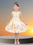 Alina Gold Satin Party Dress for Girls – Special Occasion