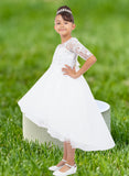 Celina Grace White Hi-Low Dress for Communion or Parties