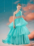 Turquoise Pageant Dress – Brydealo Couture Gown