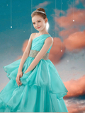 Turquoise Pageant Dress – Brydealo Couture Gown