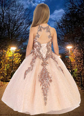 Julianna Gown – Rose Gold Sequin Pageant Dres