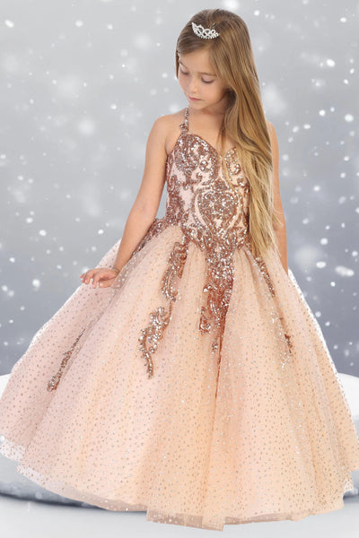 Julianna Gown – Rose Gold Sequin Pageant Dres