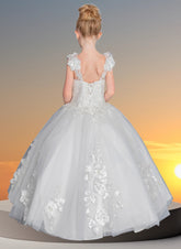 Amara Bloom Gown – Communion & Pageant Dress for Girls