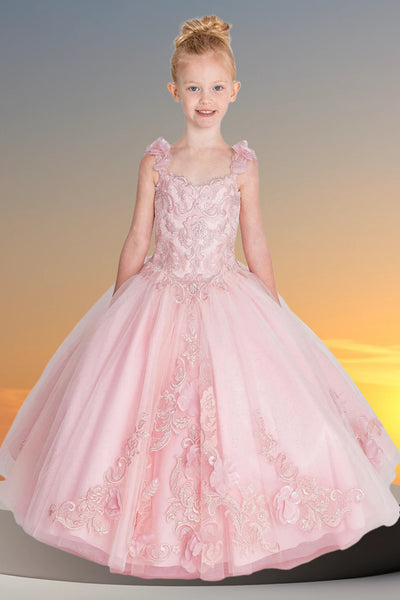 Felicity Rose Gown – Girls Blush or Off White Pageant Dress