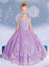 Dazzle on Stage with Gael Girls Pageant Gown in a Stunning Sequined Bodice