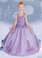 The Serafina Crystal Embroidered Pageant Dress for Girls