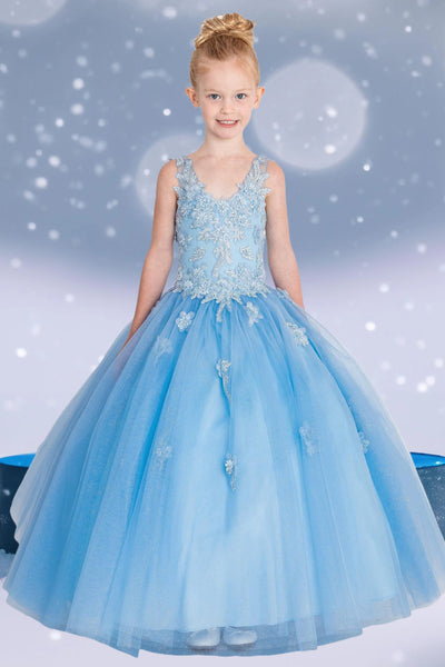 Briella Dream Gown – Blue or White Ball Gown for Girls