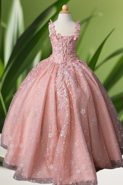 Liliana Blossom Gown – Blush Pink Flower Girl & Party Dress