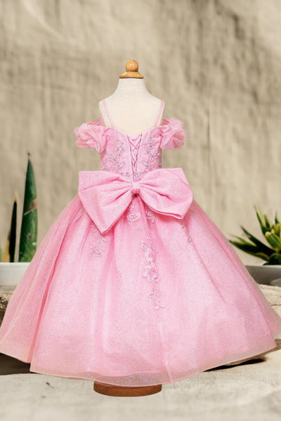 Rosalyn Blush Sparkle Gown – Girls' Birthday Dress