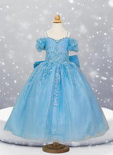 Rosalyn Blush Sparkle Gown – Girls' Birthday Dress