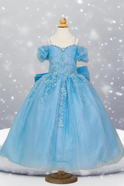 Rosalyn Blush Sparkle Gown – Girls' Birthday Dress