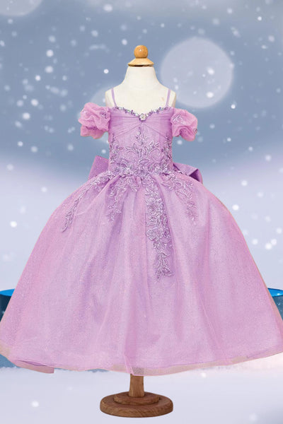 Rosalyn Blush Sparkle Gown – Girls' Birthday Dress