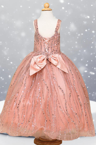 Maribelle Sparkle Ball Gown – Gold, Red & Rose Gold Party Dress