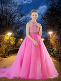 Hot Pink Brydealo Couture Girls Pageant Dress