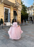 Julietta Blush Couture Gown – Pink Tulle Girls Special Occasion Dress