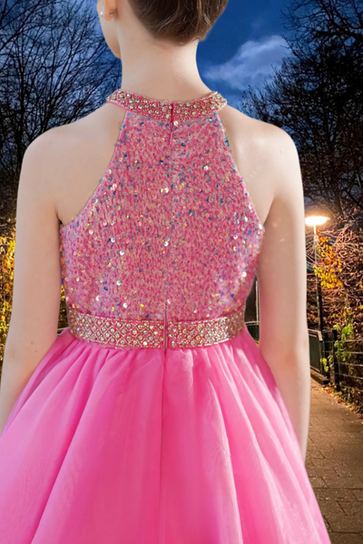 Hot Pink Brydealo Couture Girls Pageant Dress