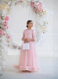 Julietta Blush Couture Gown – Pink Tulle Girls Special Occasion Dress