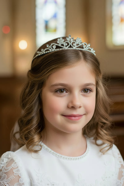 Girls Tea Length Dress Flower Girl Communion Party