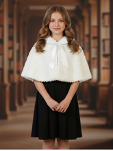 Girls Noelle Luxe Faux Fur Hooded Cape