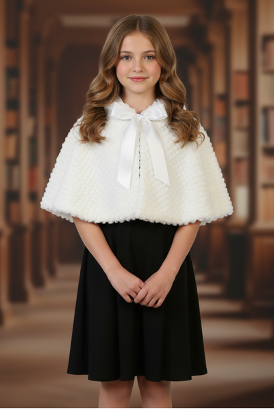 Girls Noelle Luxe Faux Fur Hooded Cape