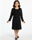 Girls Celestique Sequin Velvet Bolero Jacket