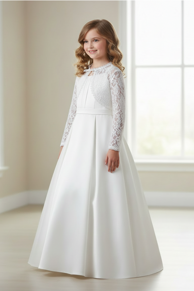 Girls White Lace Bolero Jacket | Communion & Flower Girl
