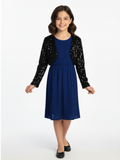 Girls Celestique Sequin Velvet Bolero Jacket