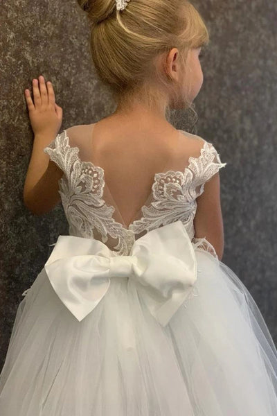 Ivory Lace Couture Girls Pageant and Communion Dress