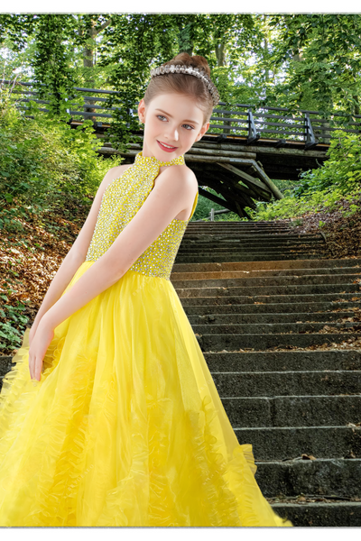 Elowen Sunshine Gown | Brydealo Couture Pageant Dress