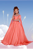 2Cute Julissa Dress - Pink & Orange Girls Pageant Gown