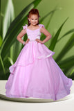 2Cute Briella Girls Pageant Dress in Pink, Aqua, Ivory