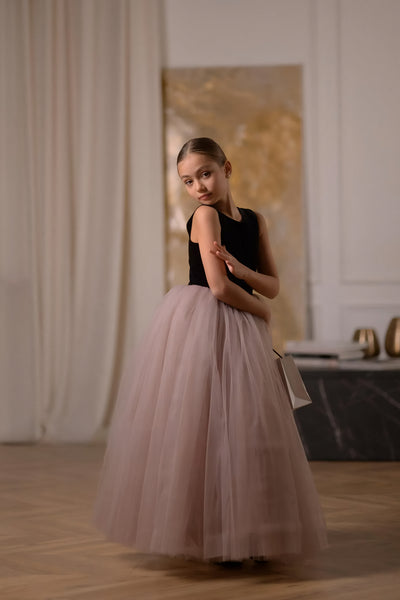 Zaria Gown – Velvet & Tulle Ball Gown for Girls | Special Occasion Dress