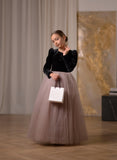 Zaria Gown – Velvet & Tulle Ball Gown for Girls | Special Occasion Dress