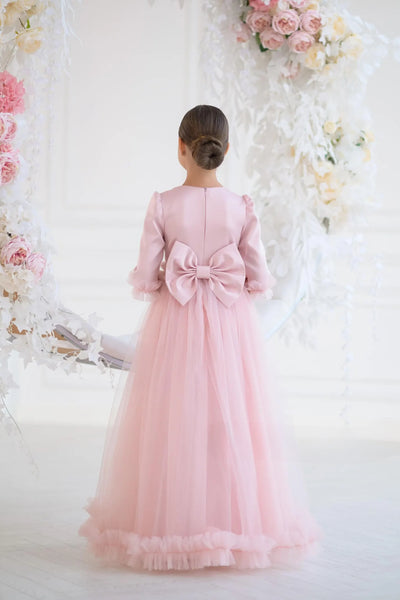 Julietta Blush Couture Gown – Pink Tulle Girls Special Occasion Dress