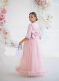 Julietta Blush Couture Gown – Pink Tulle Girls Special Occasion Dress