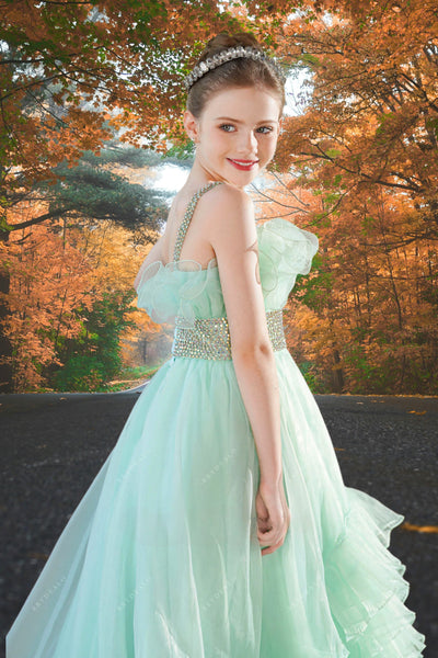 Tiffany Ruffle Ball Gown - Brydealo Couture Pageant Dress
