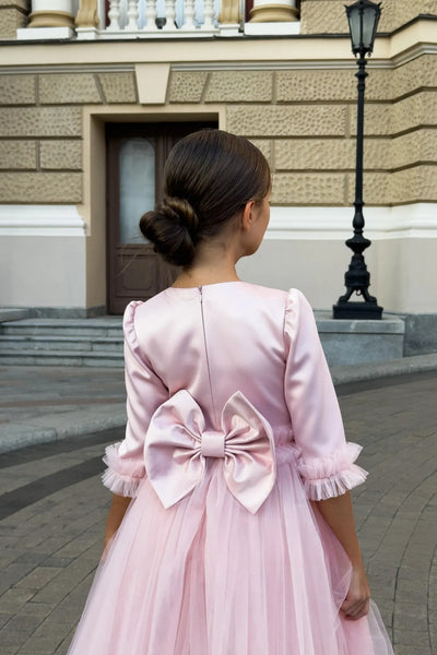 Julietta Blush Couture Gown – Pink Tulle Girls Special Occasion Dress