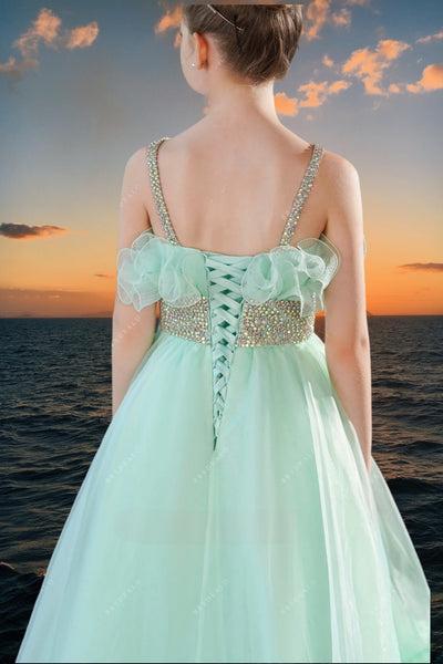 Tiffany Ruffle Ball Gown - Brydealo Couture Pageant Dress
