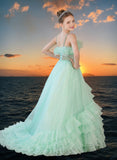 Tiffany Ruffle Ball Gown - Brydealo Couture Pageant Dress