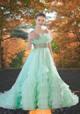 Tiffany Ruffle Ball Gown - Brydealo Couture Pageant Dress