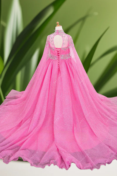 Hot Pink Girls Pageant Dress - Brydealo Couture Gown