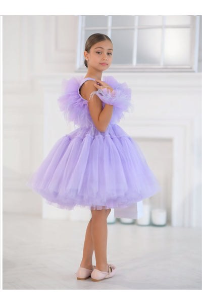 Paislee Couture Dress - Handmade Luxury with Tulle & Feathers