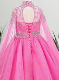 Hot Pink Girls Pageant Dress - Brydealo Couture Gown