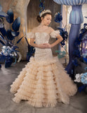 Savanna Couture Gown - Custom Elegant Red Carpet Dress for Girls