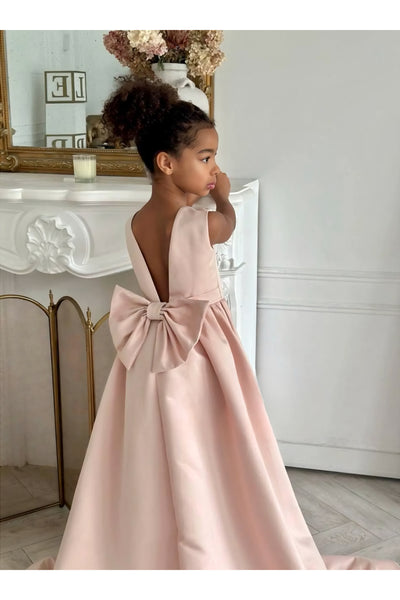 Elegant Satin Couture Dress for Girls | Perfect for Special Occasions"
